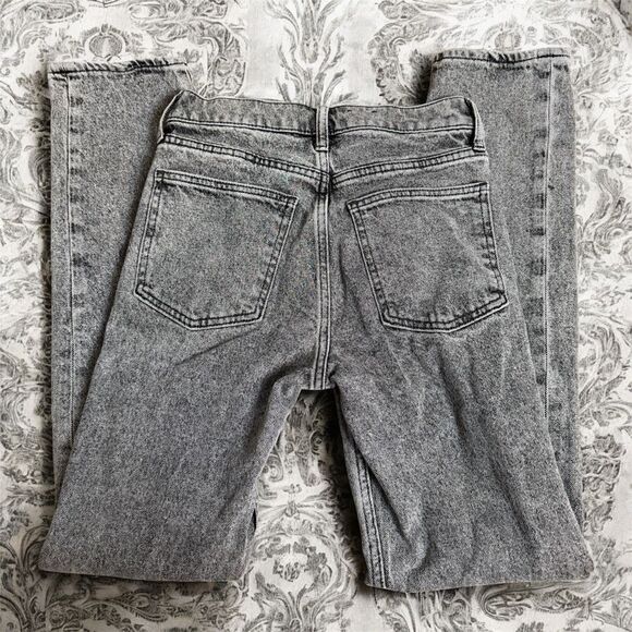 Gap 90s  Straight High Rise Gray Black Denim Jeans 0R 25 - Picture 3 of 8